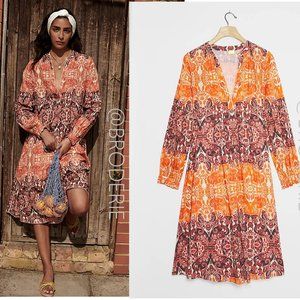 new Anthropologie Elayna Midi Dress
